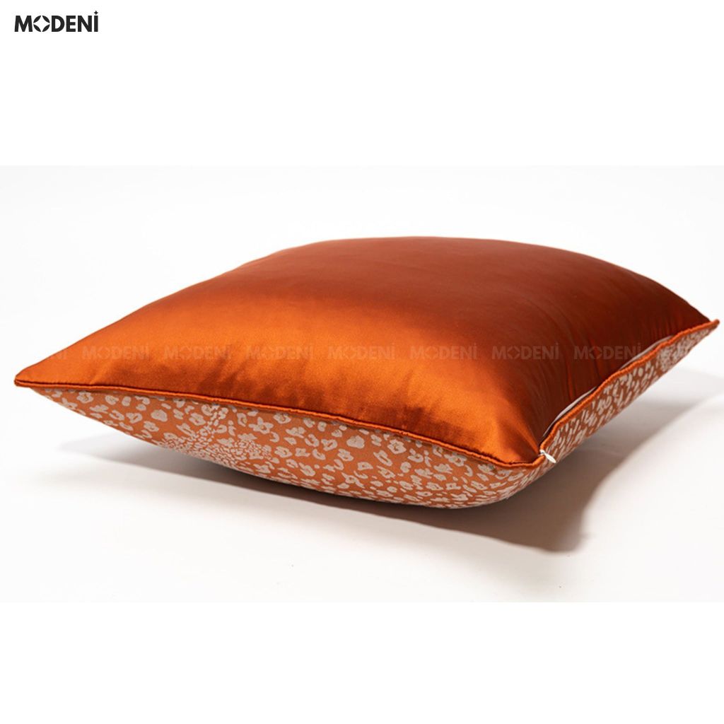 Vỏ Gối Sofa Ribbon – Vải Jackquard Kết Hợp Nhung Họa Tiết Đốm Loang May Khóa Ẩn Phong Cách Hiện Đại