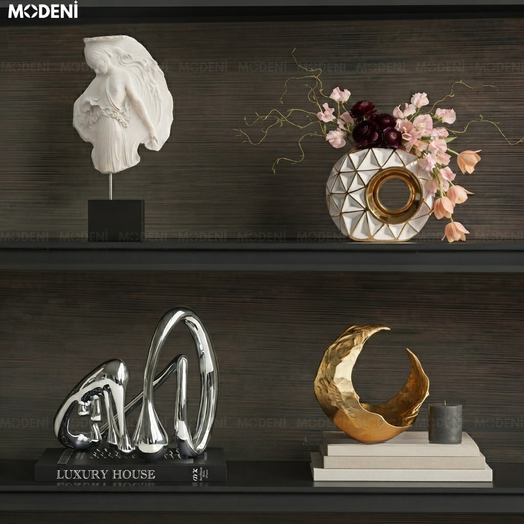 Set Decor Golden Muse Cao Cấp Phong Cách Modern Luxury Kết Hợp Artistic Heritage