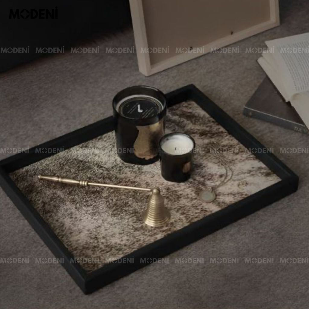 Khay Asha – Khay Decor Gỗ Tối Giản – Mặt In Nghệ Thuật, Thiết Kế Gọn Nhẹ Sang Trọng, Phù Hợp Trang Trí Bàn Sofa, Kệ Tủ, Phòng Khách