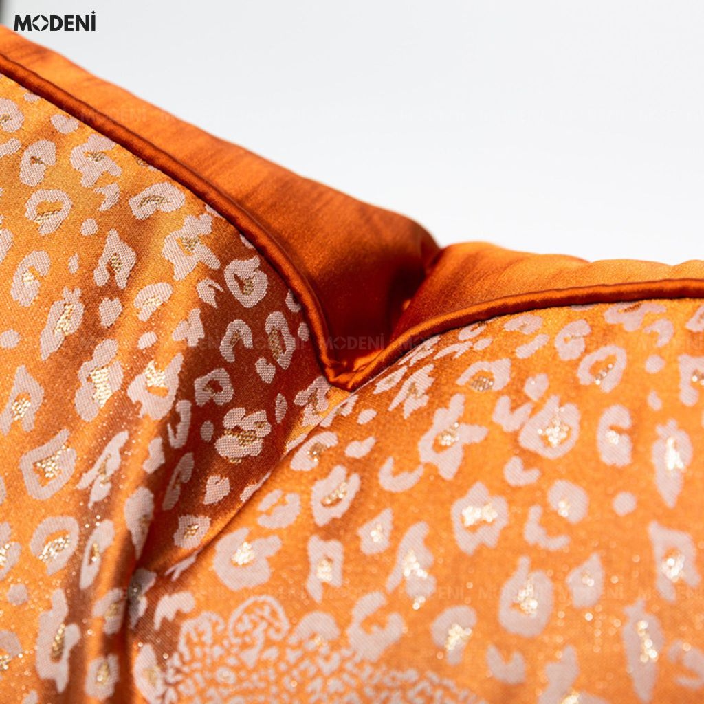 Vỏ Gối Sofa Ribbon – Vải Jackquard Kết Hợp Nhung Họa Tiết Đốm Loang May Khóa Ẩn Phong Cách Hiện Đại