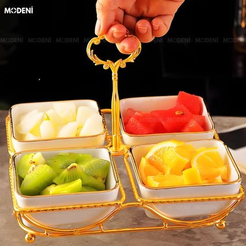  Set Hủ Lọ Versa Gold – Đựng Kẹo Mứt Cao Cấp, Thiết Kế Viền Vàng Sang Trọng, Phù Hợp Bàn Tiệc & Phòng Khách 