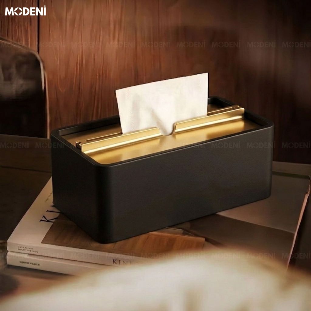 Hộp Khăn Giấy Noira Composite Nắp Kim Loại Thiết Kế Tối Giản Cho Bàn Ăn Và Văn Phòng
