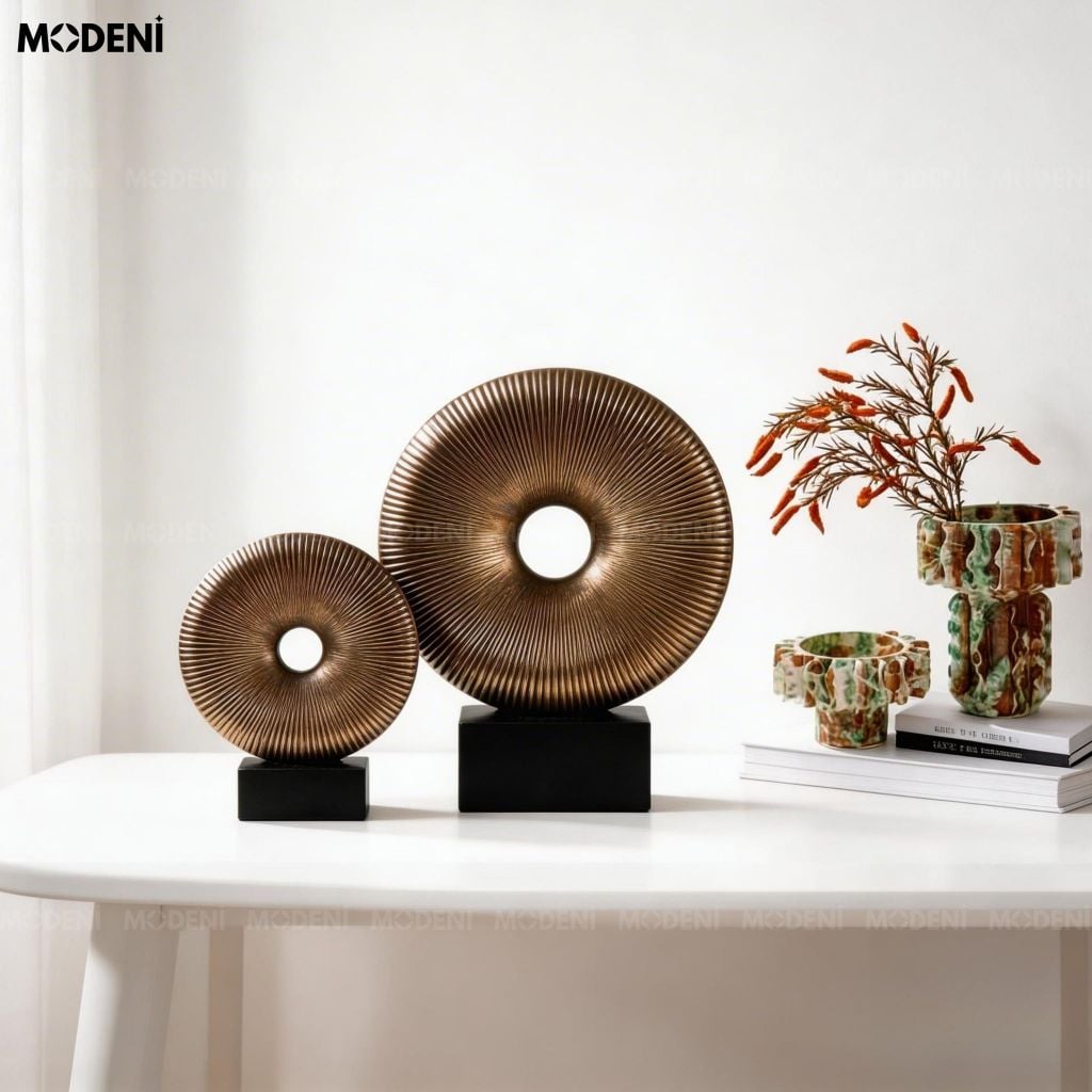 Tượng Trang Trí Solar Ripple Cao Cấp – Điểm Nhấn Nghệ Thuật Trừu Tượng Cho Không Gian Sống Sang Trọng
