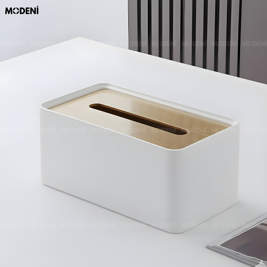 Hộp Khăn Giấy Iko Hợp Kim Cao Cấp Nắp Ánh Kim – Điểm Nhấn Modern Luxury Cho Không Gian Sống Tinh Tế