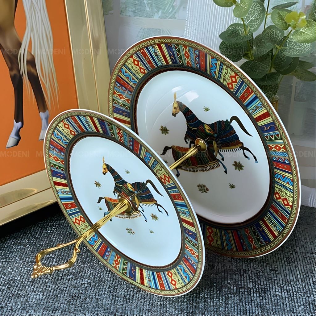 Khay 2 Tầng New Jersey Cao Cấp – Khay Trưng Bày Bánh Sang Trọng, Thiết Kế Hai Tầng Gọn Gàng, Phù Hợp Bàn Tiệc & Bàn Trà