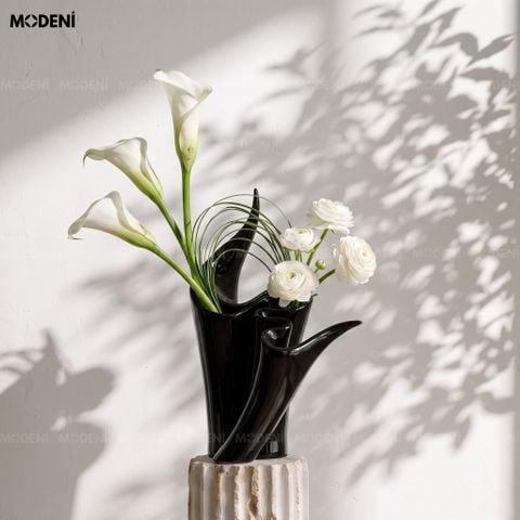  Bình Hoa Gốm Sứ Echo – Hình Khối Nghệ Thuật Tối Giản – Decor Hiện Đại Cho Bàn Làm Việc, Kệ Tủ, Phòng Khách 