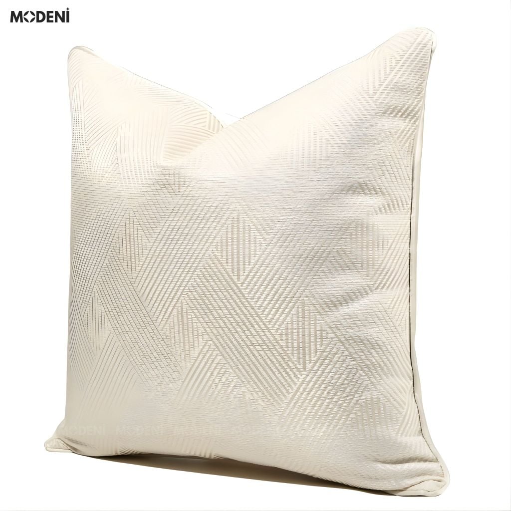 Vỏ Gối Sofa Glide – Vải Jacquard Kết Hợp Vải Nhung Họa Tiết Vân Chéo Châu Âu