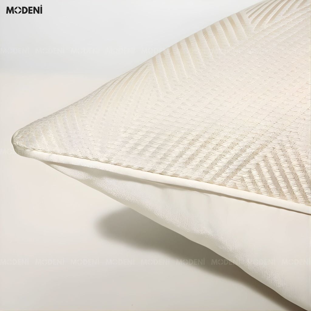 Vỏ Gối Sofa Glide – Vải Jacquard Kết Hợp Vải Nhung Họa Tiết Vân Chéo Châu Âu