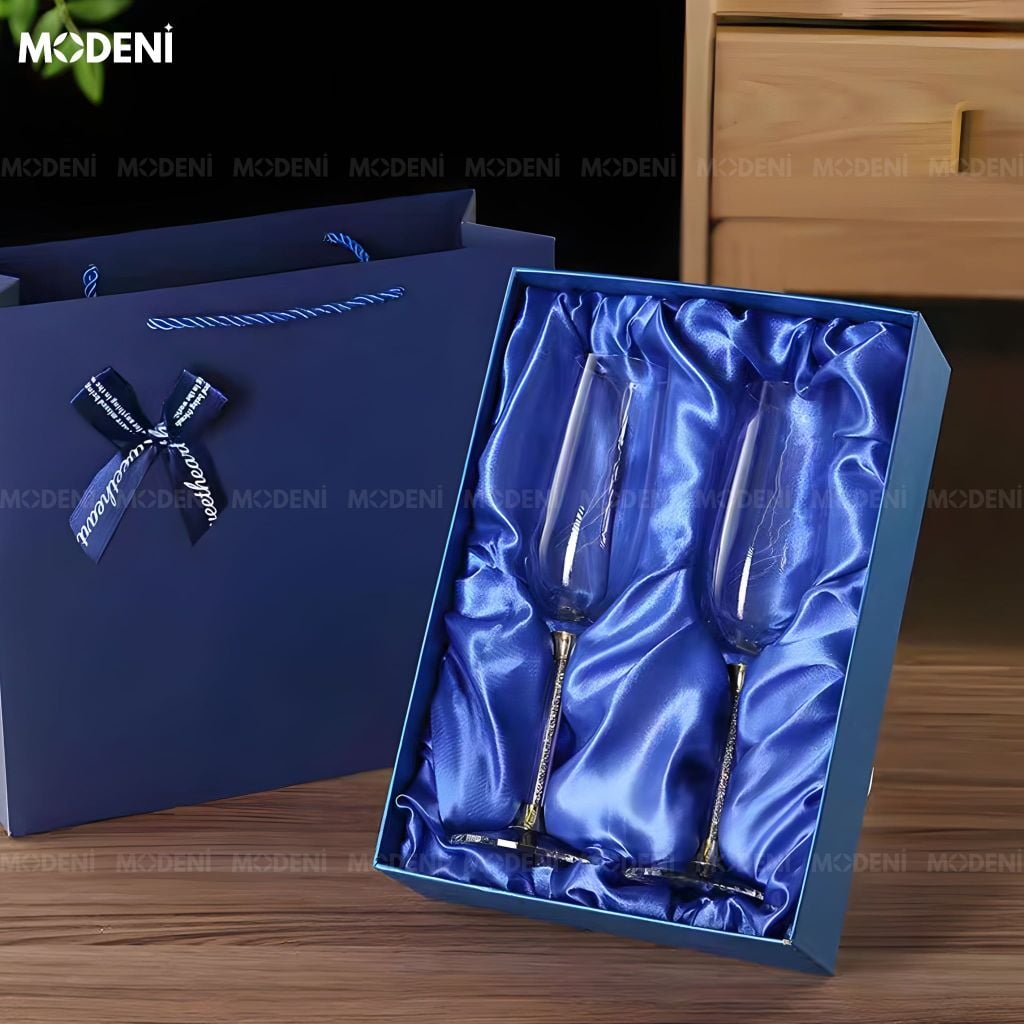 Set 2 Ly Uống Rượu Sâm Panh Portobello Glute Cao Cấp Sang Trọng - Gold