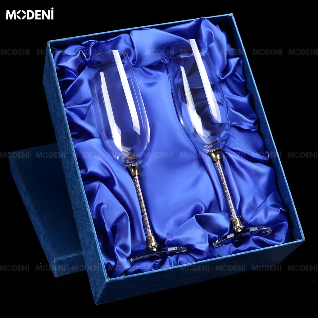 Set 2 Ly Uống Rượu Sâm Panh Portobello Glute Cao Cấp Sang Trọng - Gold