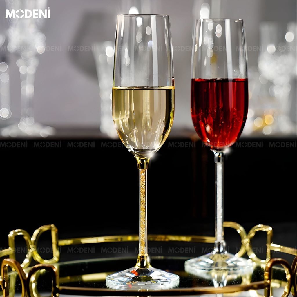 Set 2 Ly Uống Rượu Sâm Panh Portobello Glute Cao Cấp Sang Trọng - Gold