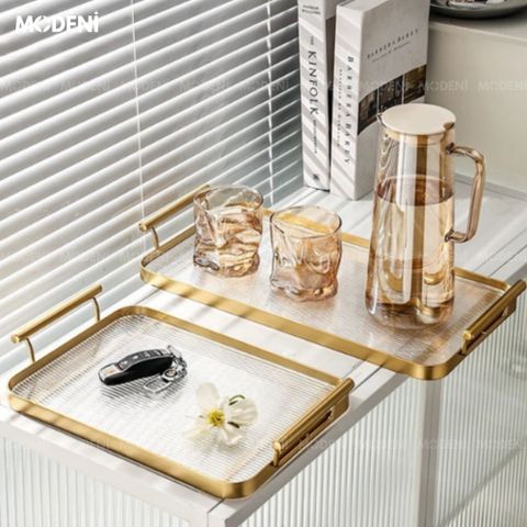 khay oriana gold decor bắc âu sang trọng tinh tế