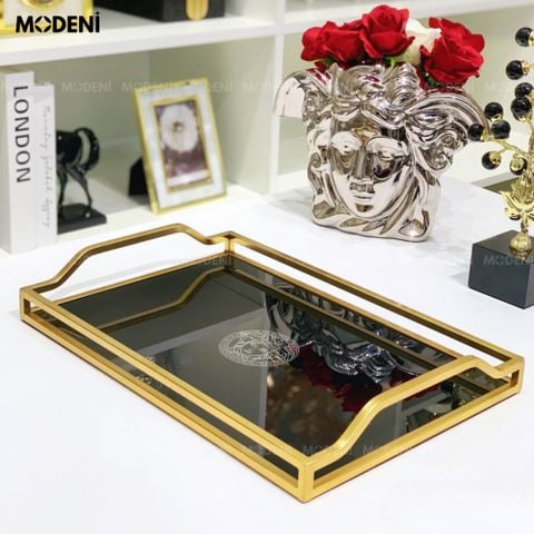 khay chữ nhật barocco luxury decor phòng khách