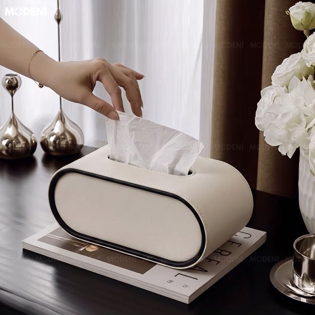 Hộp Khăn Giấy Mova Da PU Cao Cấp  Tối Giản Sang Trọng Cho Phòng Khách Và Phòng Ngủ