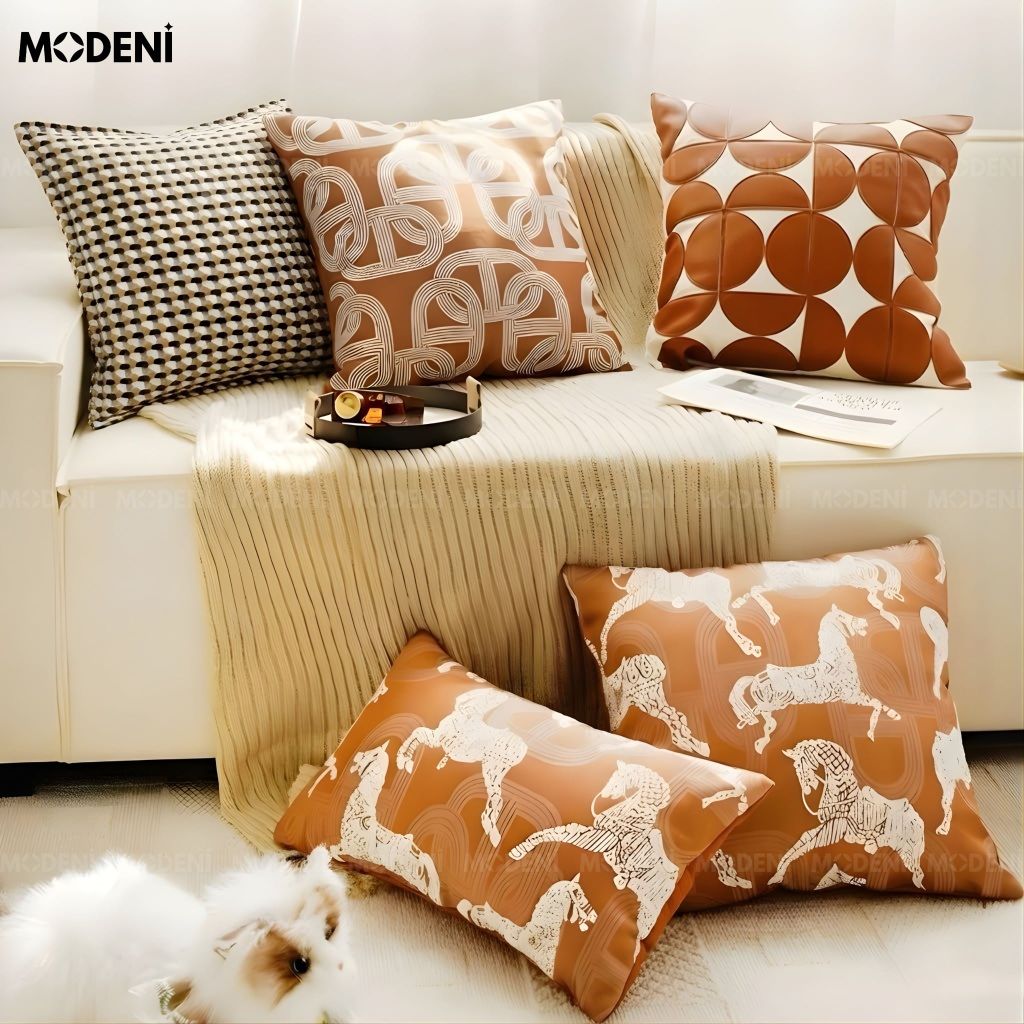 Set Vỏ Gối Sofa Hermosa Saddle Cao Cấp Phong Cách Quý Tộc Sang Trọng Quý Phái