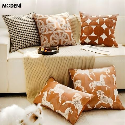  Set Vỏ Gối Sofa Hermosa Saddle Cao Cấp Phong Cách Quý Tộc Sang Trọng Quý Phái 