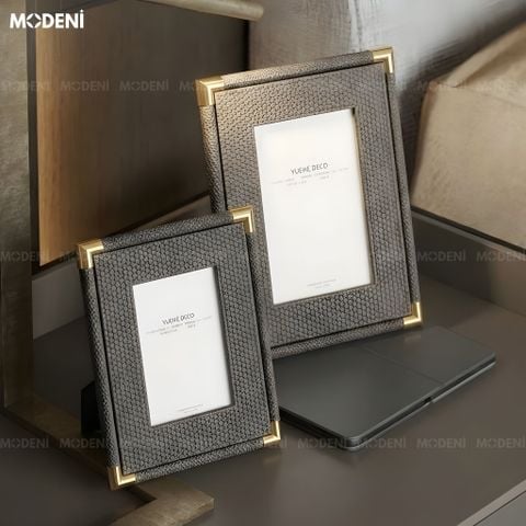  Set Khung Ảnh Dari Da Phối Kim Loại Mạ Crom Cho Kệ Tủ Hiện Đại 