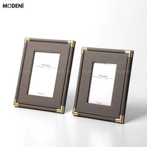 Set Khung Ảnh Dari Da Phối Kim Loại Mạ Crom Cho Kệ Tủ Hiện Đại 