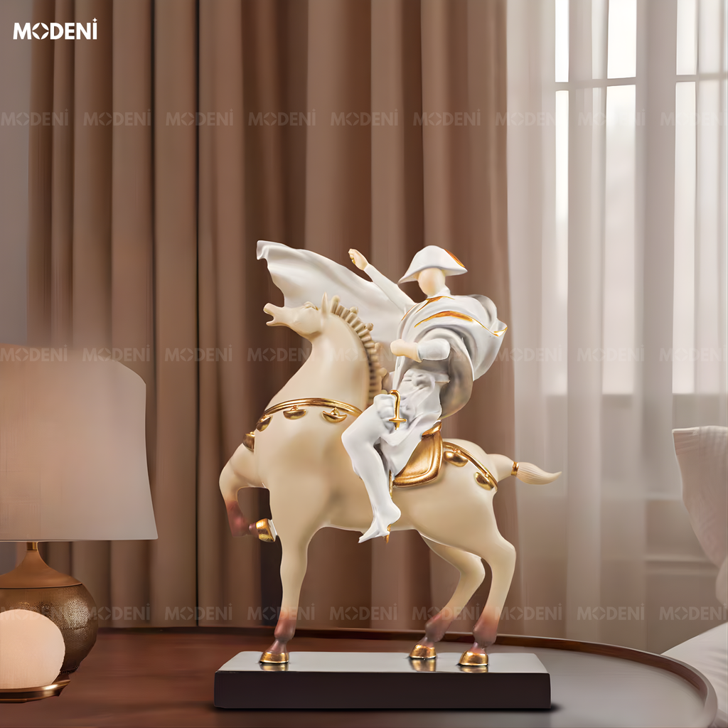 Tượng Trang Trí Lumen White Composite Cao Cấp Đúc Nguyên Khối - Điểm Nhấn Cho Bàn Console, Kệ Tủ Và Không Gian Hiện Đại