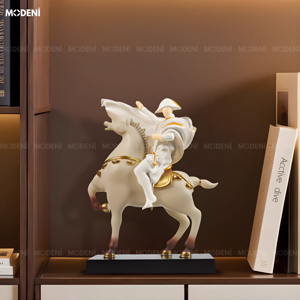 Tượng Trang Trí Lumen White Composite Cao Cấp Đúc Nguyên Khối - Điểm Nhấn Cho Bàn Console, Kệ Tủ Và Không Gian Hiện Đại