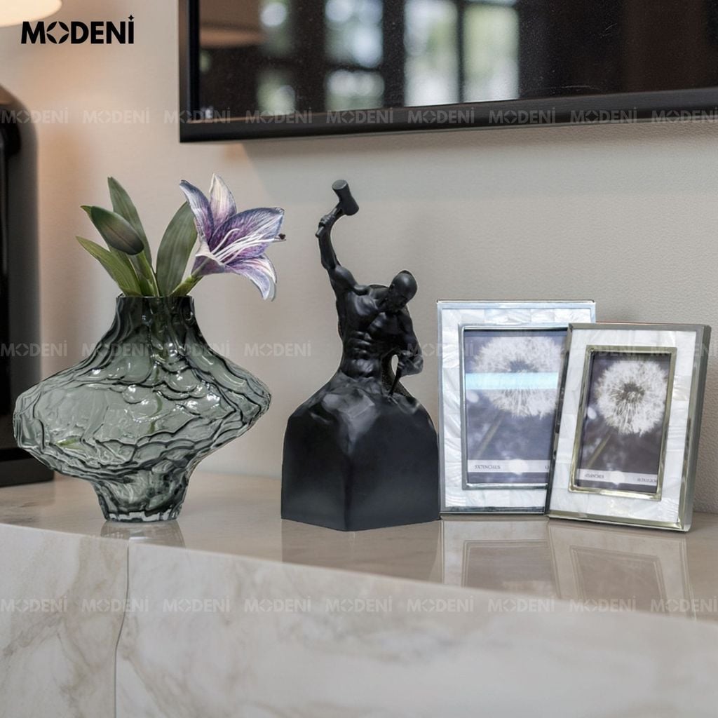 Tượng Trang Trí Chisel Nghệ Thuật Trừu Tượng – Truyền Cảm Hứng Vượt Giới Hạn – Thiết Kế Hình Người Tạc Đá, Phù Hợp Decor Bàn Làm Việc, Kệ Tủ Nam Tính