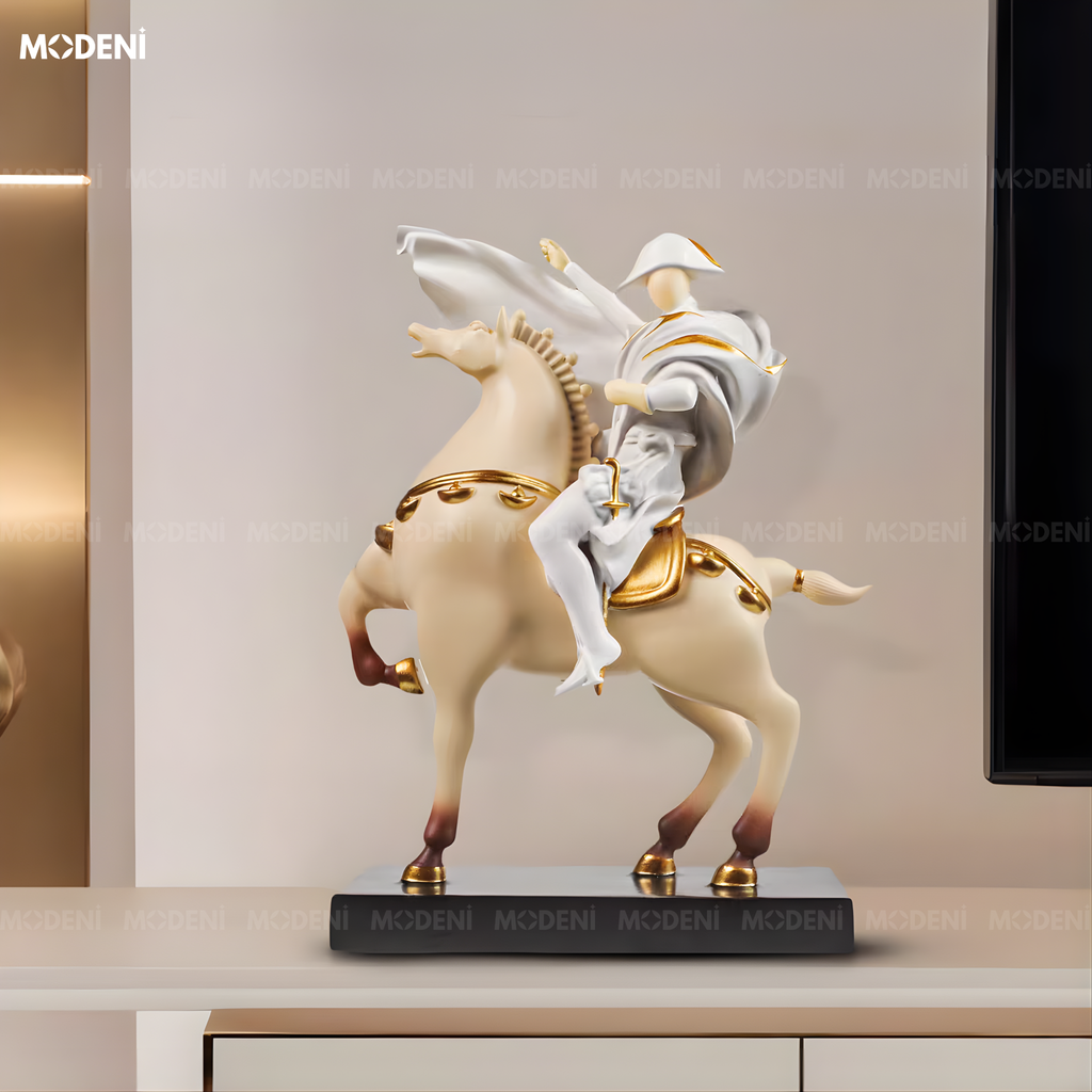 Tượng Trang Trí Lumen White Composite Cao Cấp Đúc Nguyên Khối - Điểm Nhấn Cho Bàn Console, Kệ Tủ Và Không Gian Hiện Đại