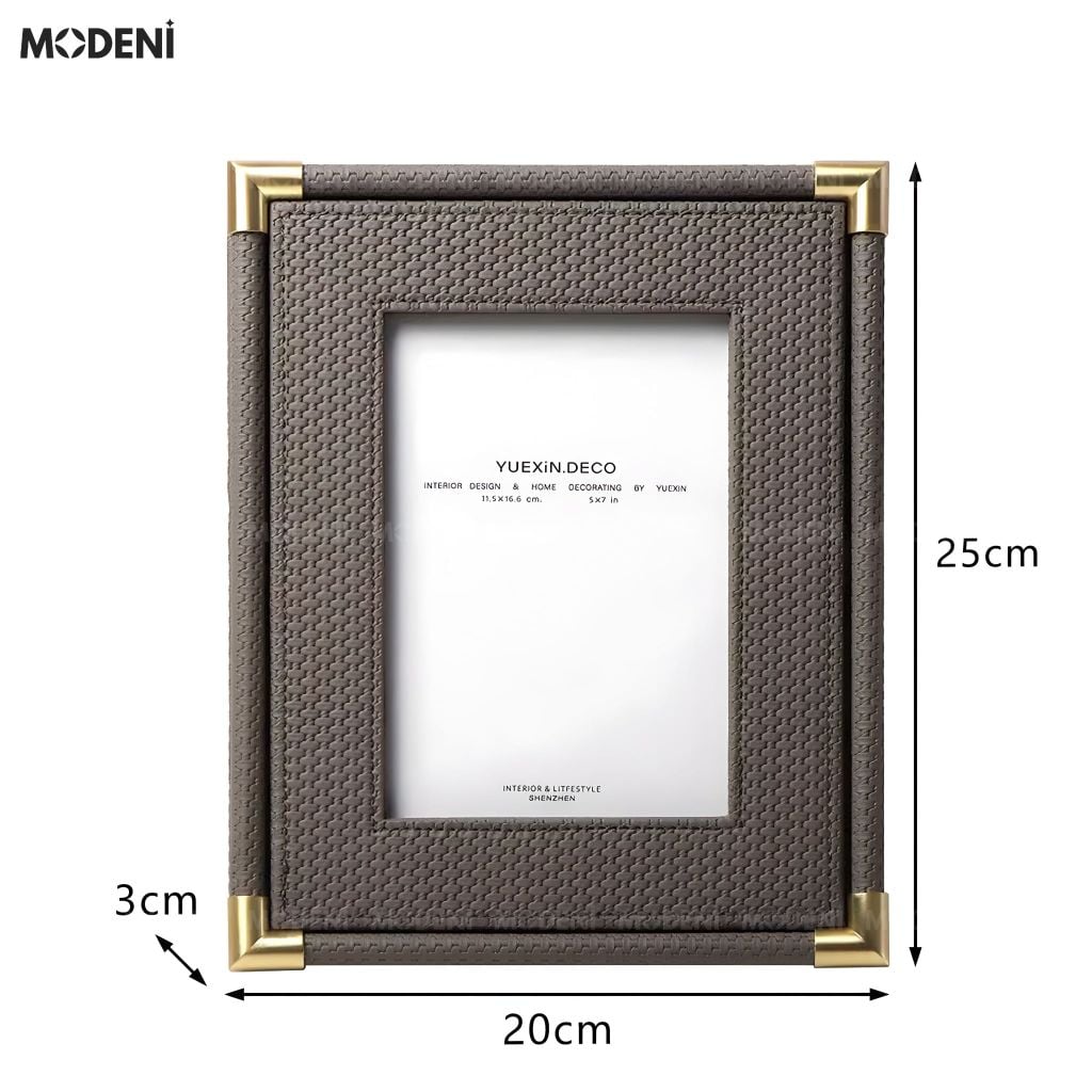Set Khung Ảnh Dari Da Phối Kim Loại Mạ Crom Cho Kệ Tủ Hiện Đại