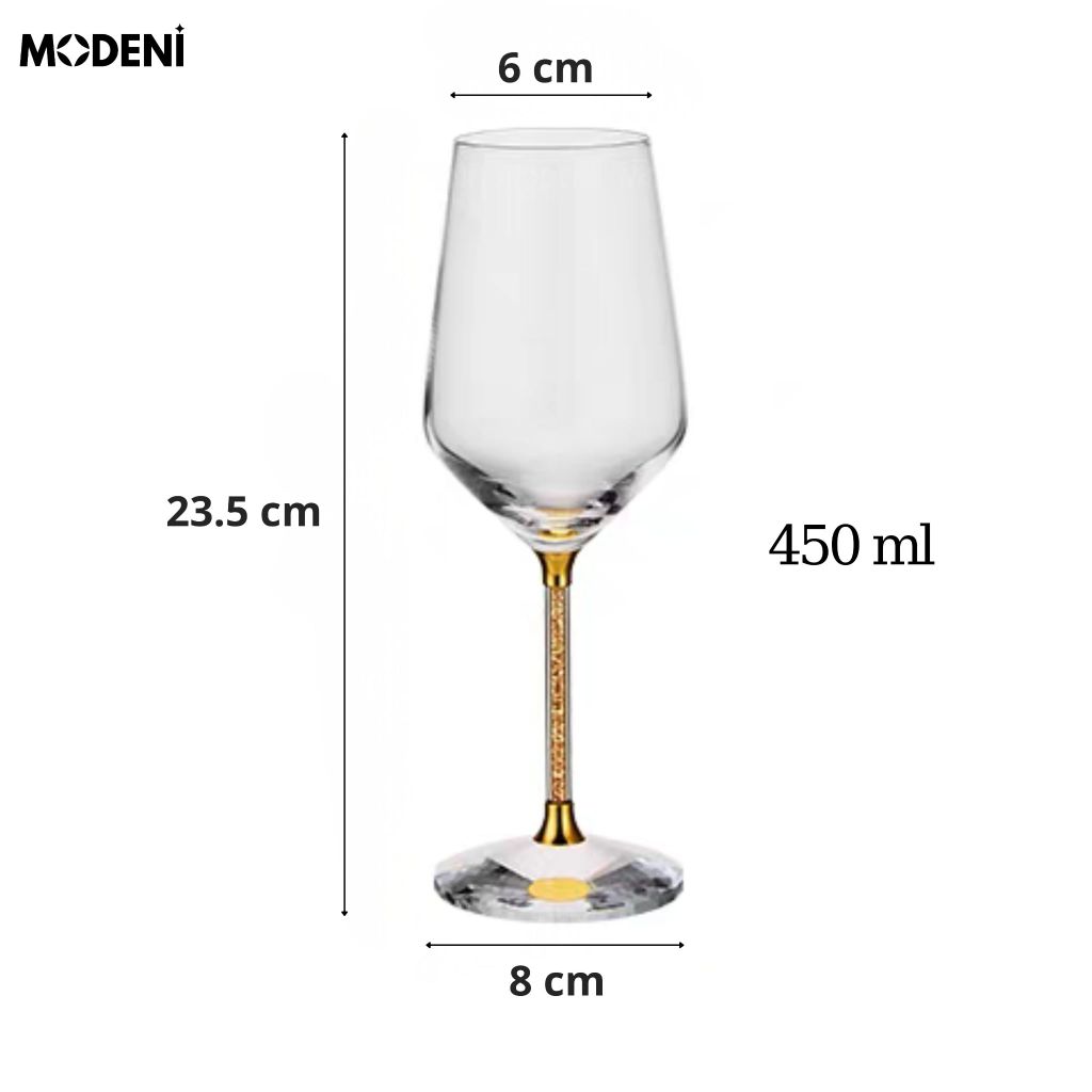 Bộ Bình Rượu Goldman Pha Lê Cao Cấp Quà Tặng Tân Gia Viền Vàng Sang Trọng