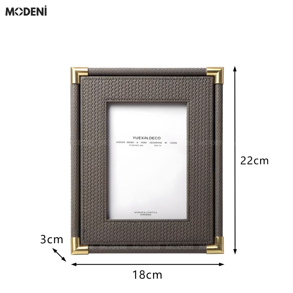 Set Khung Ảnh Dari Da Phối Kim Loại Mạ Crom Cho Kệ Tủ Hiện Đại