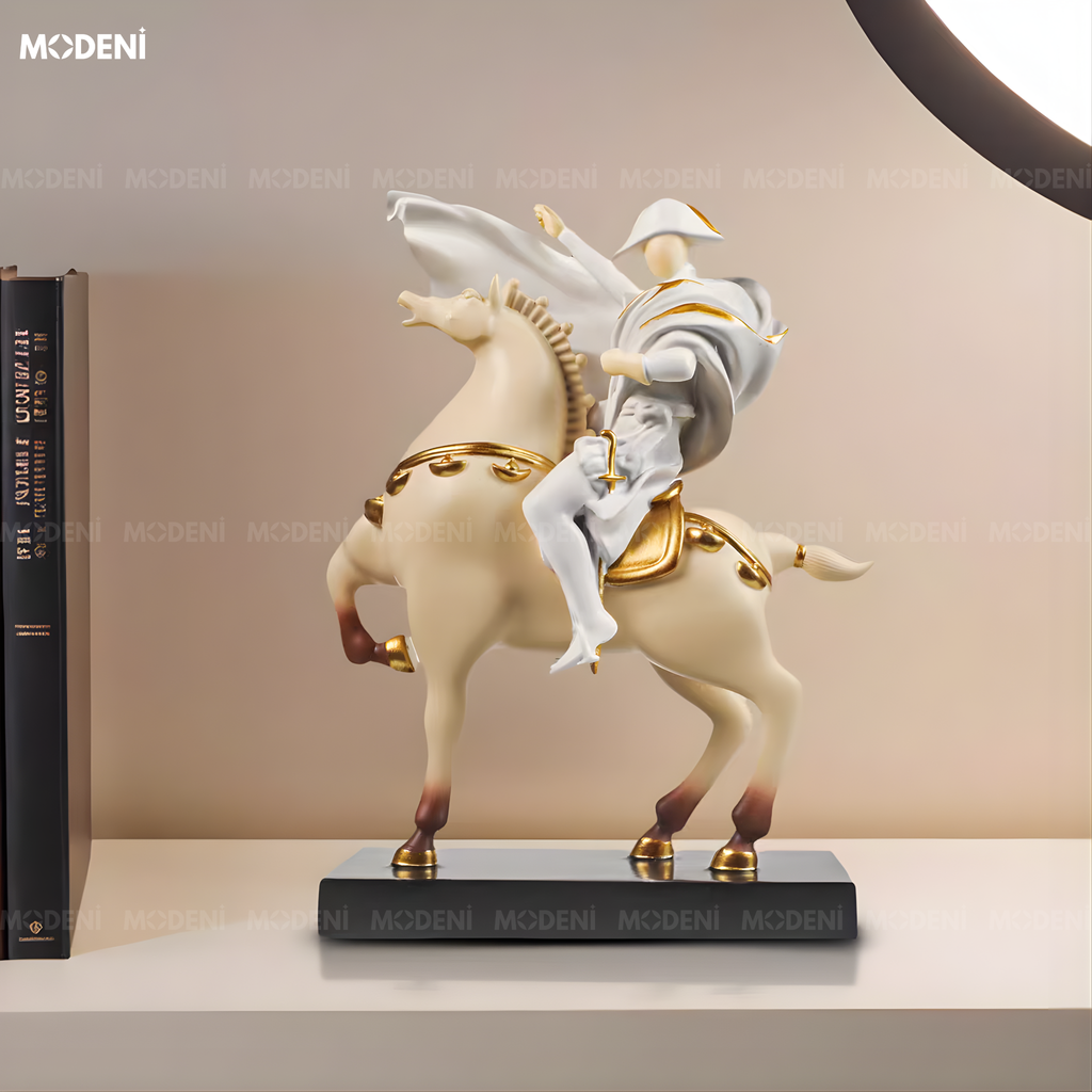 Tượng Trang Trí Lumen White Composite Cao Cấp Đúc Nguyên Khối - Điểm Nhấn Cho Bàn Console, Kệ Tủ Và Không Gian Hiện Đại