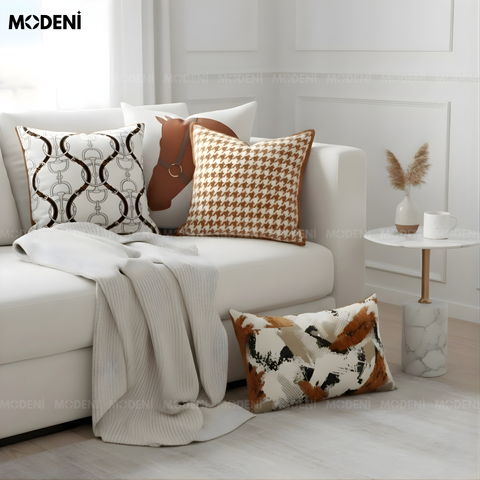  Set Vỏ Gối Sofa The Equestrian Luxury Cao Cấp Phong Cách Châu Âu Hiện Đại 