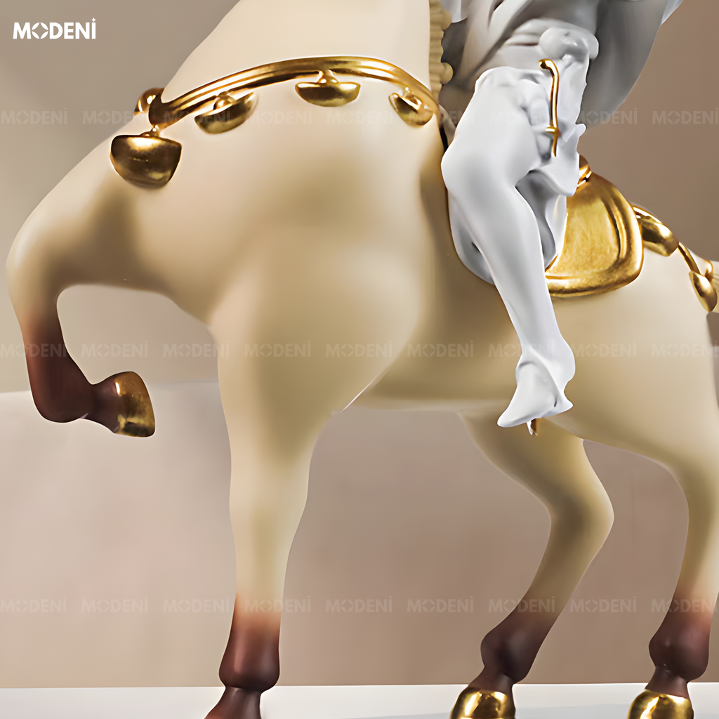 Tượng Trang Trí Lumen White Composite Cao Cấp Đúc Nguyên Khối - Điểm Nhấn Cho Bàn Console, Kệ Tủ Và Không Gian Hiện Đại