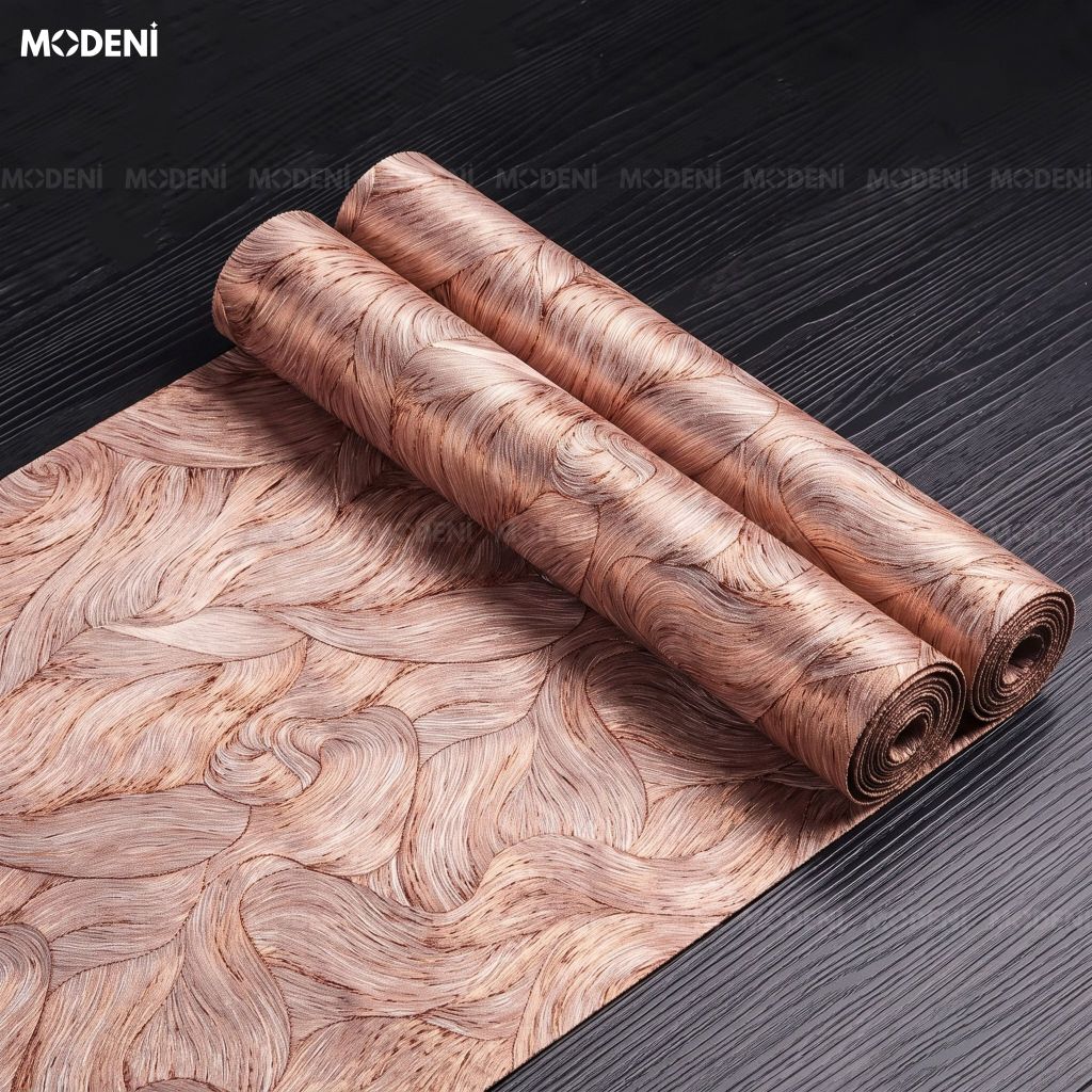 Khăn Trải Bàn Duneva Placemat PVC Phủ Ánh Kim Màu Đồng Rose Bảo Vệ Mặt Bàn Cực Tốt Cho Nhà Hàng Sang Trọng
