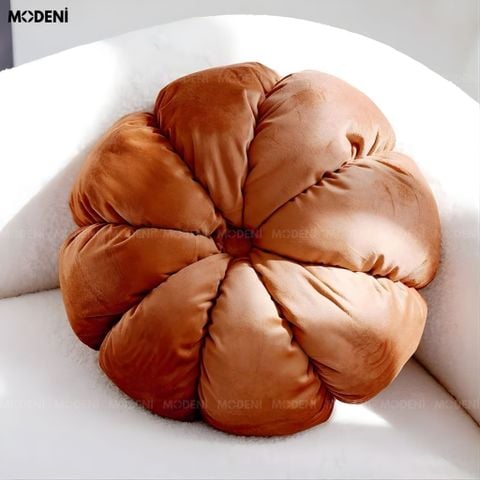  Vỏ Gối Sofa Lingo – Vải Nhung Tuyết Họa Tiết Múi Tròn Retro 