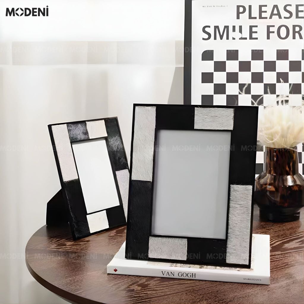 Set Khung Ảnh Renzo Acrylic Phối Lông Ngựa Cho Bàn Làm Việc Cao Cấp
