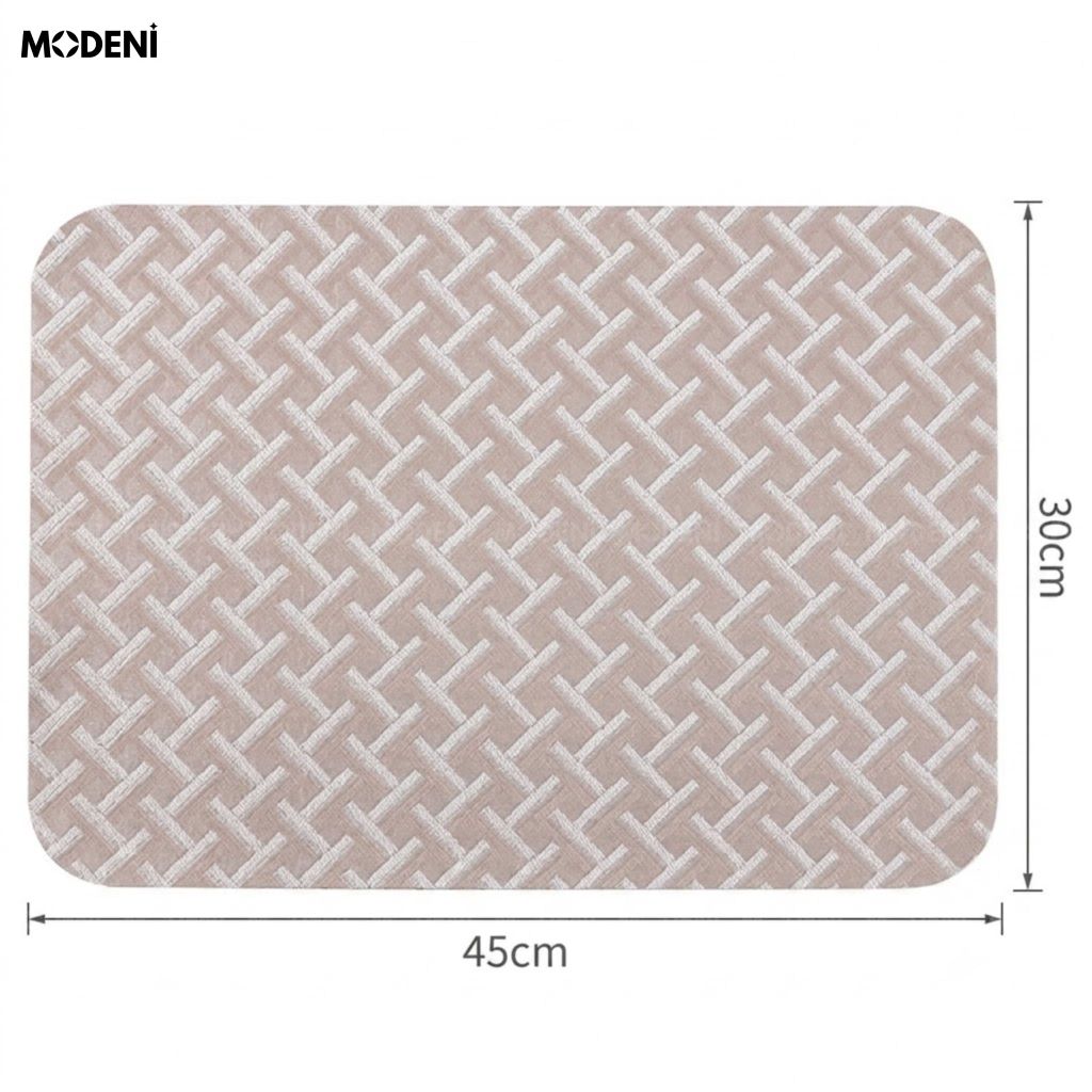Tấm Lót Bàn Ăn Trama PVC Phong Cách Tối Giản Vân Đan Chéo Nghệ Thuật Cho Bàn Ăn Sang Trọng