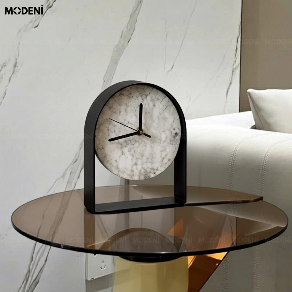 Tượng Arca Đen Đồng Hồ Cao Cấp - Thiết Kế Hình Vòm, Nghệ Thuật Điêu Khắc Thời Gian Đương Đại Đẳng Cấp