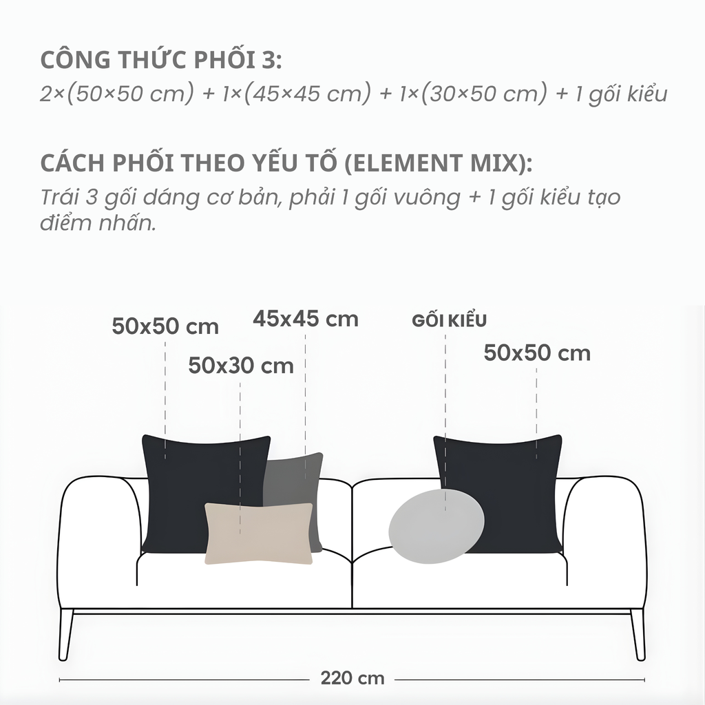 Ruột Gối Sofa CloudFeel Luxury Microfiber – Êm Mềm Tự Nhiên, Giữ Form Lâu, Phù Hợp Không Gian Phòng Khách Hiện Đại & Cao Cấp