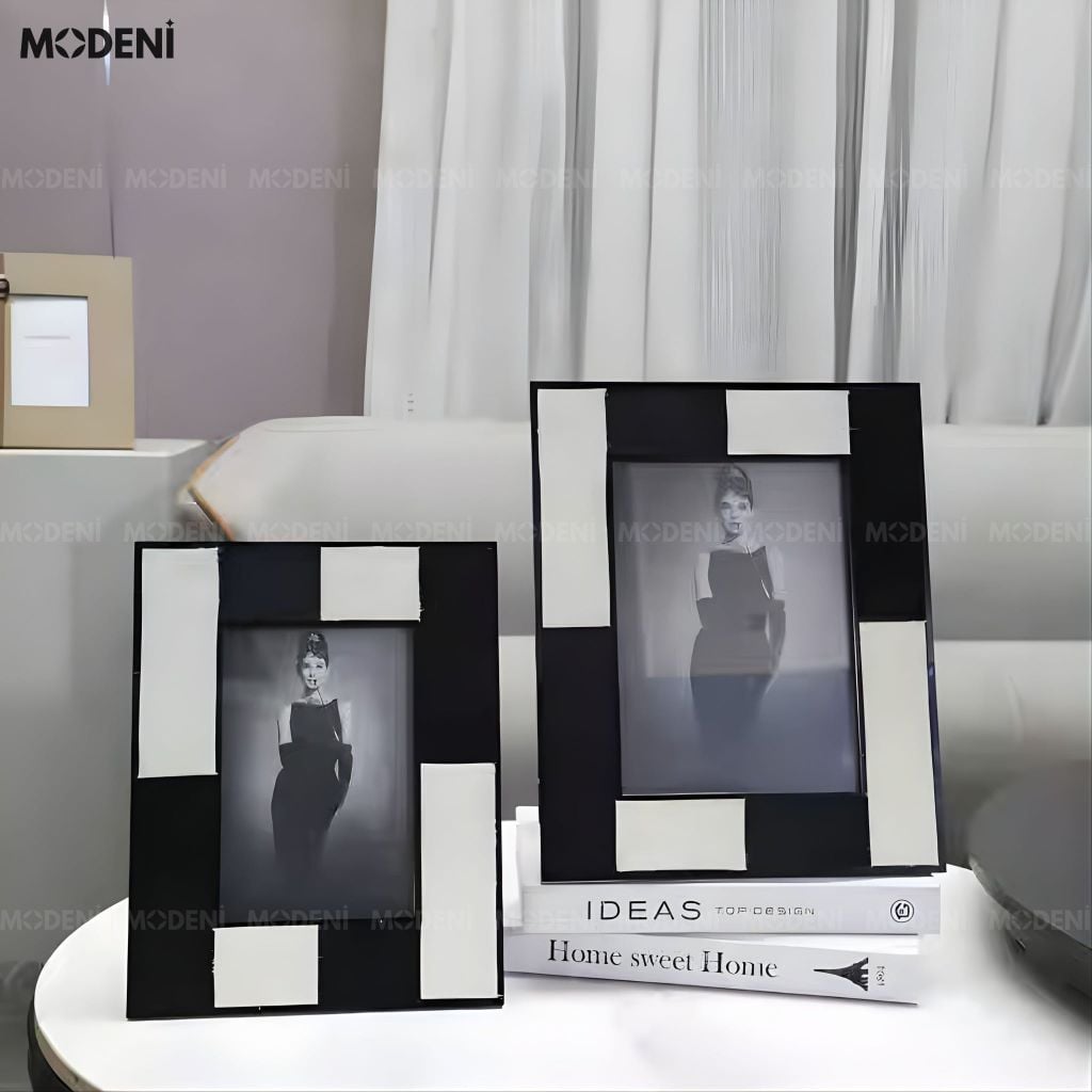 Set Khung Ảnh Renzo Acrylic Phối Lông Ngựa Cho Bàn Làm Việc Cao Cấp