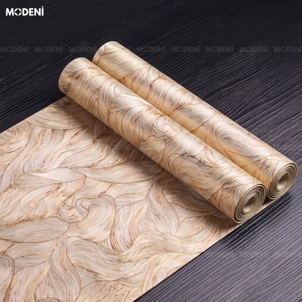 Khăn Trải Bàn Duneva PVC Phủ Ánh Kim Màu Gold Bảo Vệ Mặt Bàn Cực Tốt Cho Nhà Hàng Sang Trọng