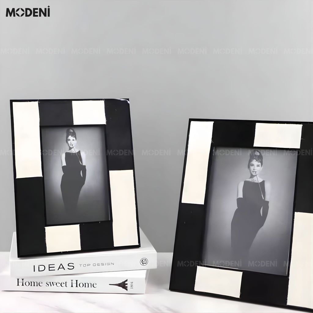 Set Khung Ảnh Renzo Acrylic Phối Lông Ngựa Cho Bàn Làm Việc Cao Cấp