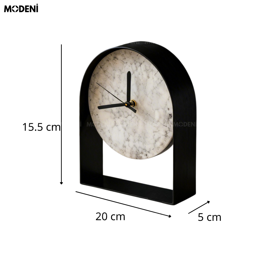 Tượng Arca Đen Đồng Hồ Cao Cấp - Thiết Kế Hình Vòm, Nghệ Thuật Điêu Khắc Thời Gian Đương Đại Đẳng Cấp