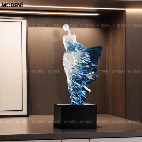  Tượng Breeze Blue Decor Nghệ Thuật Cao Cấp – Dáng Chuyển Động Mềm Mại, Tôn Vẻ Sang Trọng Cho Phòng Khách & Kệ Tủ 