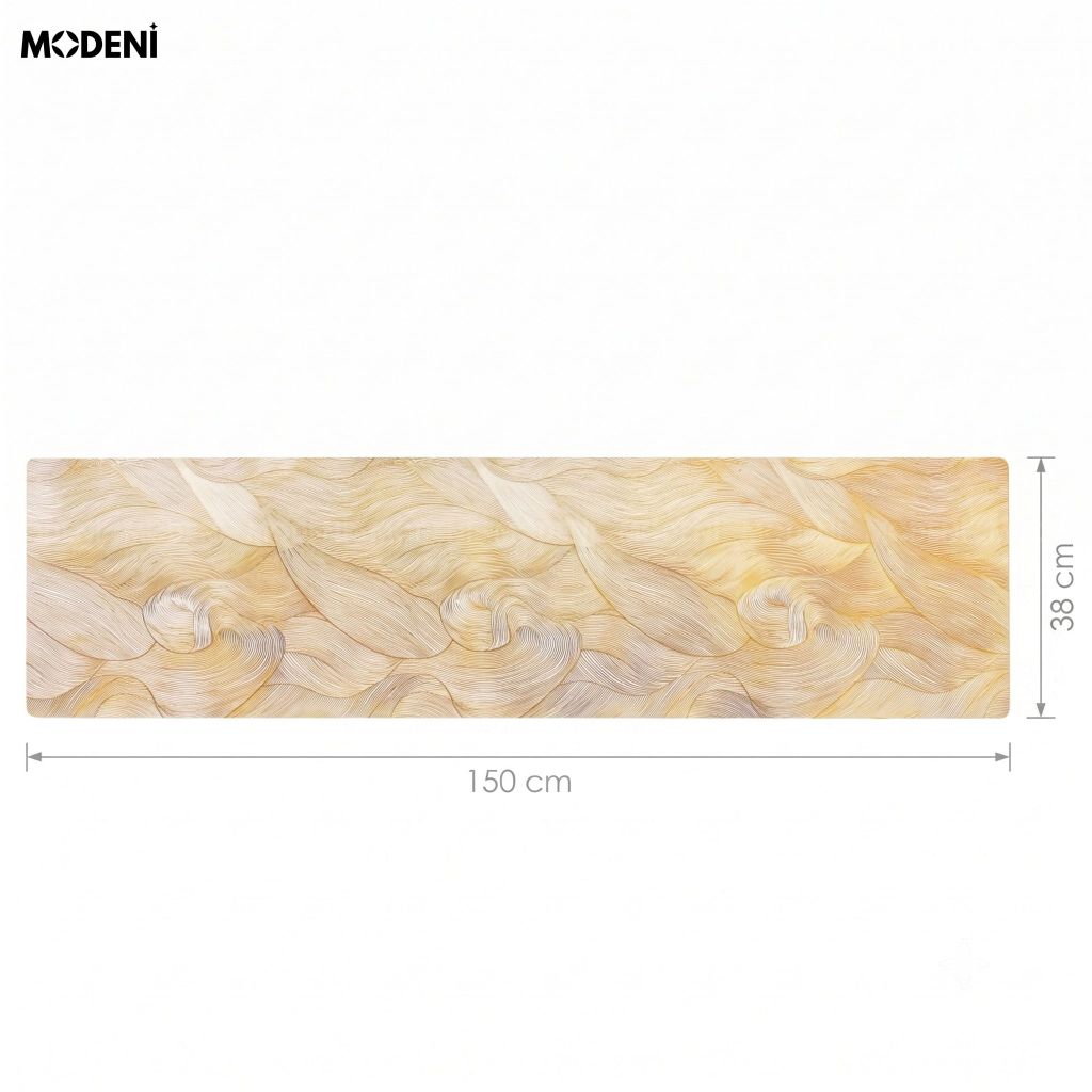 Khăn Trải Bàn Duneva PVC Phủ Ánh Kim Màu Gold Bảo Vệ Mặt Bàn Cực Tốt Cho Nhà Hàng Sang Trọng