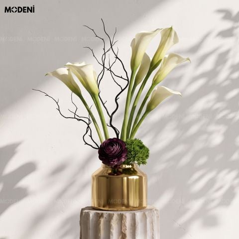 Bình Hoa Gốm Sứ Mạ Vàng Celine Nhỏ 