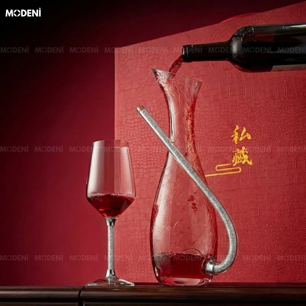 Bộ Bình Ly Rượu The BACKBONE Pha Lê Cao Cấp Quà Tặng Tân Gia Ánh Bạc Sang Trọng Đẳng Cấp