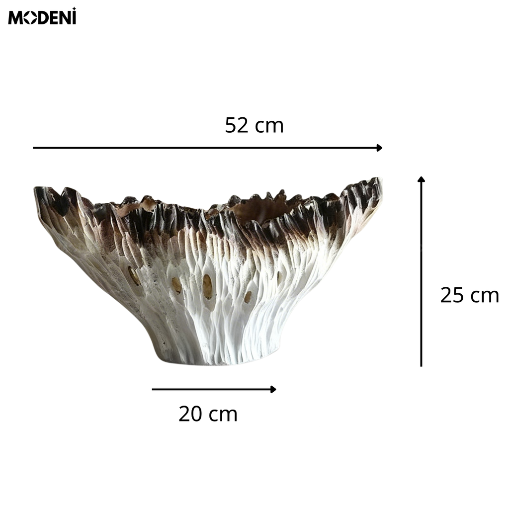 Tượng Trang Trí Muss Cao Cấp - Thiết Kế Hữu Cơ, Tuyệt Tác Điêu Khắc Trắng Muốt Điểm Vàng Sang Trọng