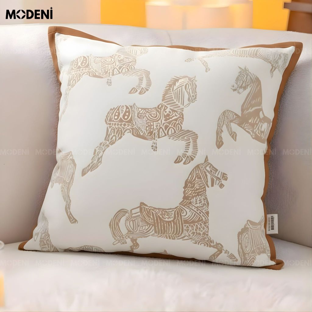 Set Vỏ Gối Sofa Geo Leather Cao Cấp Phong Cách Modern Luxury