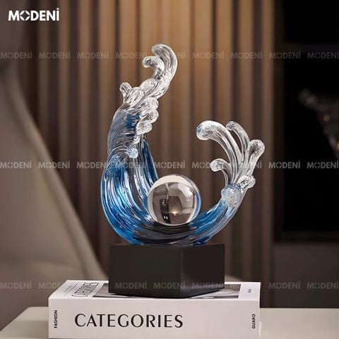  Tượng Trang Trí Aquen Cao Cấp nghệ thuật trừu tượng cho không gian làm việc, điểm nhấn cân bằng và tĩnh lặng 