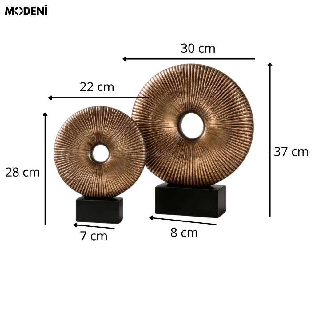Tượng Trang Trí Solar Ripple Cao Cấp – Điểm Nhấn Nghệ Thuật Trừu Tượng Cho Không Gian Sống Sang Trọng